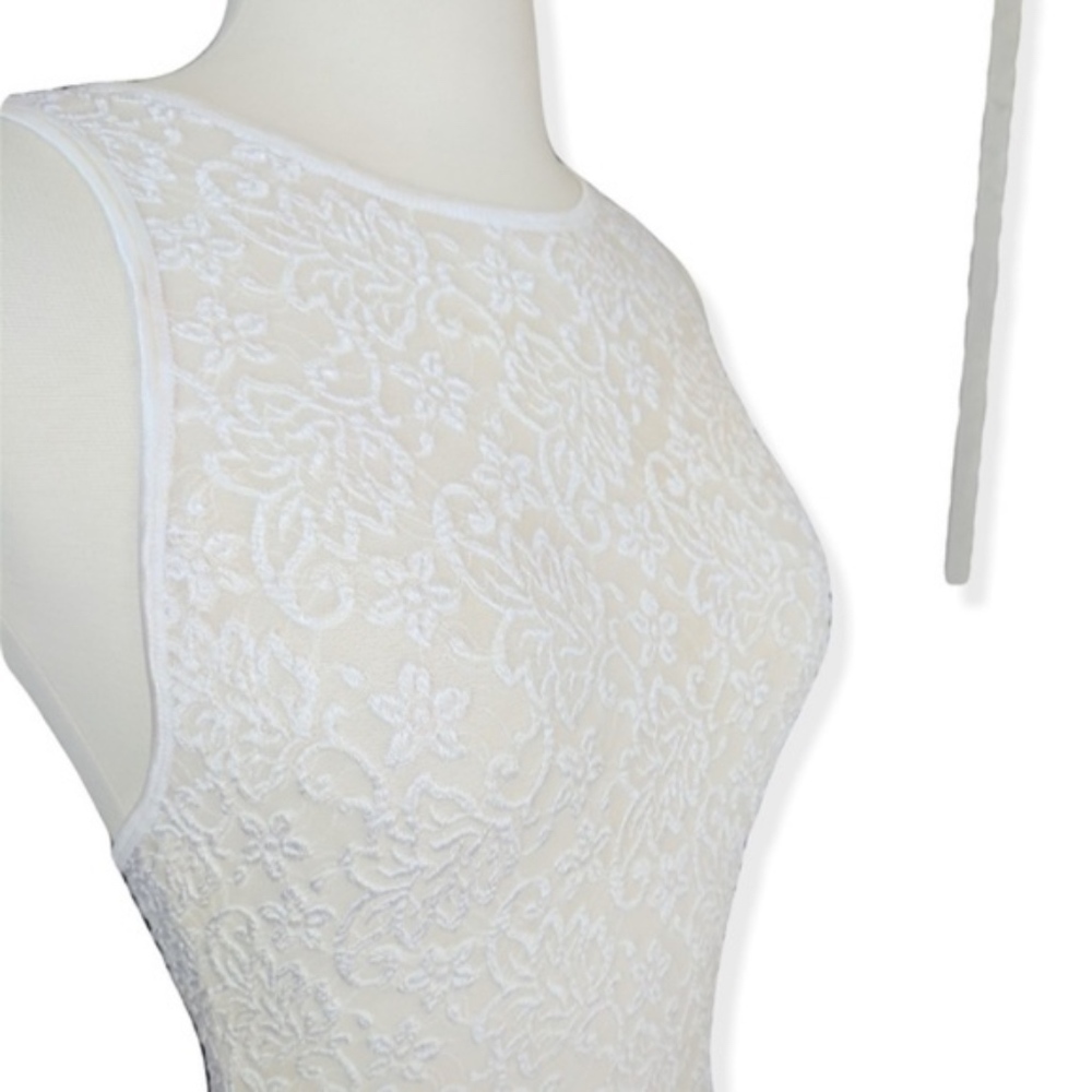 Cream lace tank sleeveless bodysuit | Wolford - Picture 4 of 5